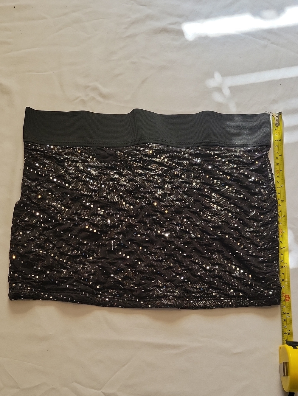 Topia Black Sequin Mini Skirt
